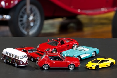 Model Cars in Lane Motor Museum's Gift Shop